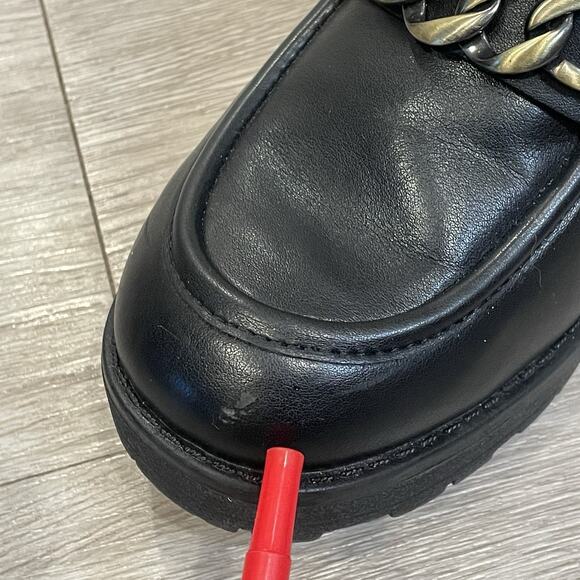 Womens Chunky Heels Loafers Y2K 8.5 Academia School Girl Platform Concert Event - Picture 2 of 9